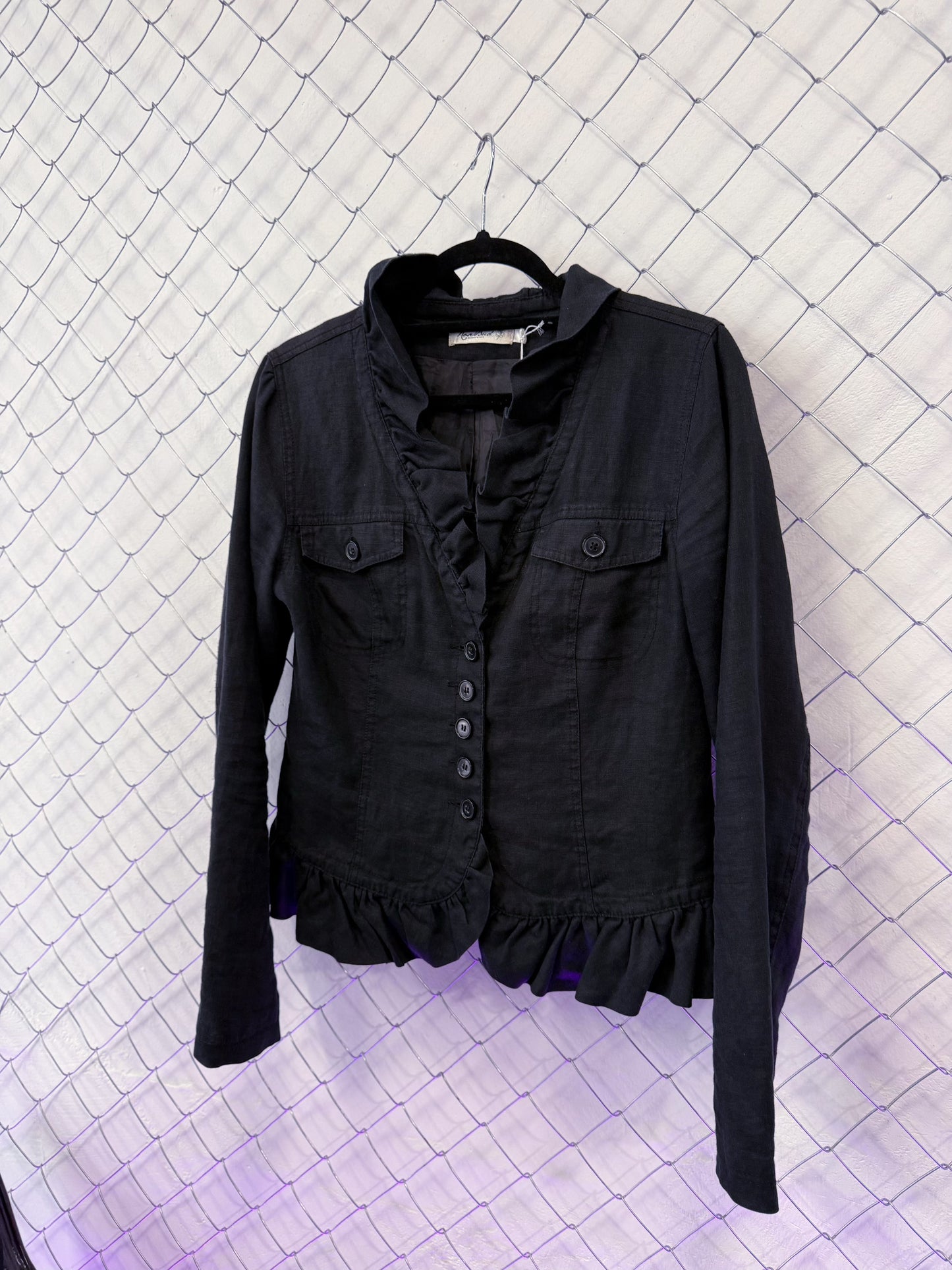00’s Dark Coquette linen light jacket 🦇🗝️