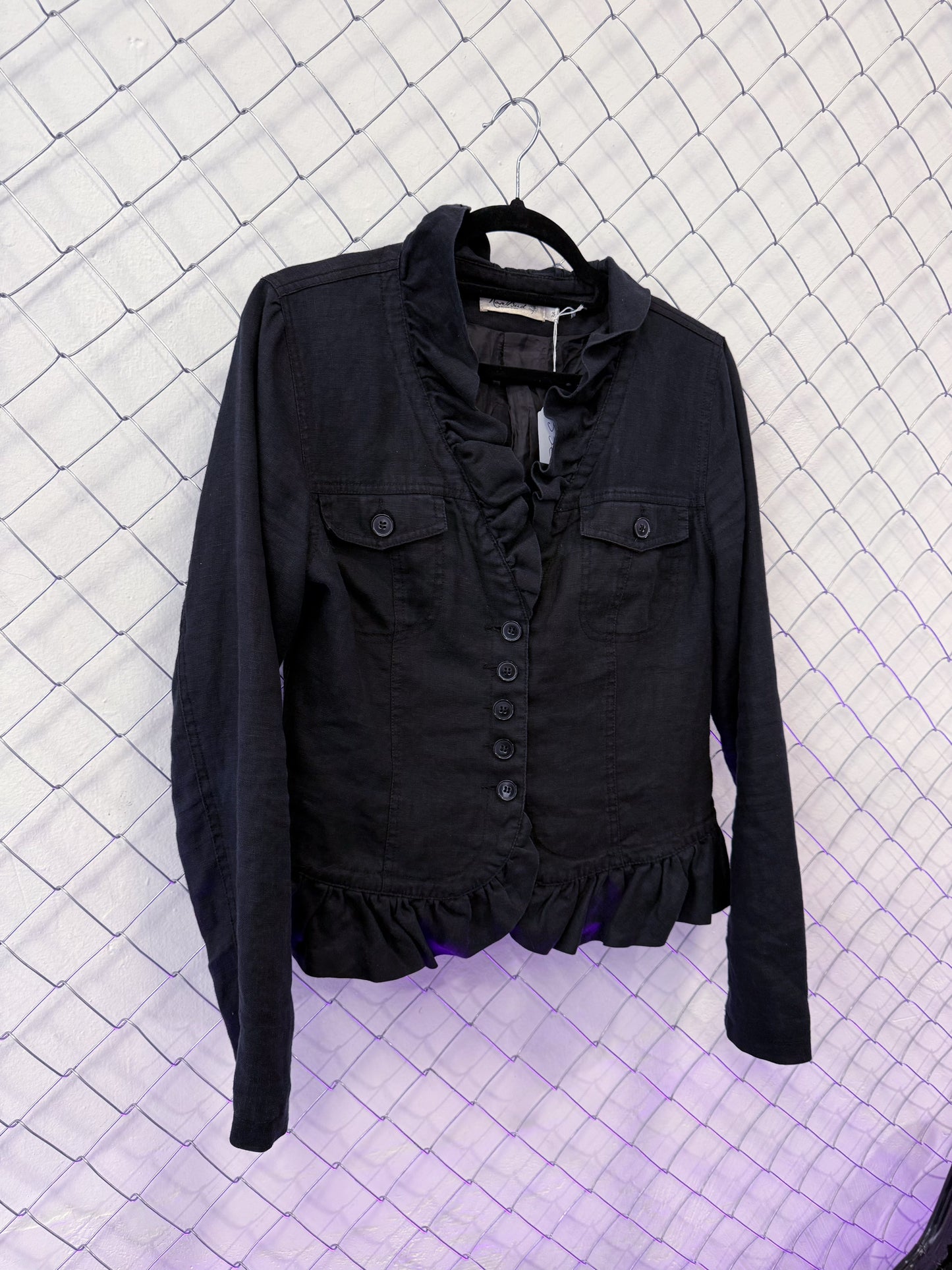 00’s Dark Coquette linen light jacket 🦇🗝️