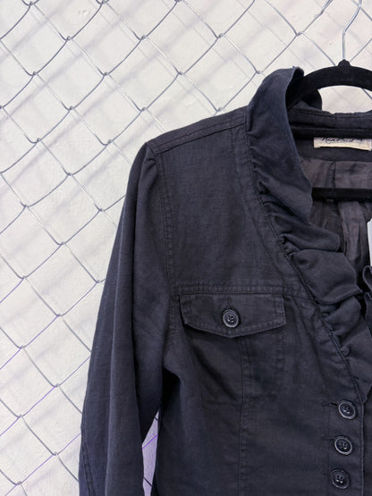 00’s Dark Coquette linen light jacket 🦇🗝️