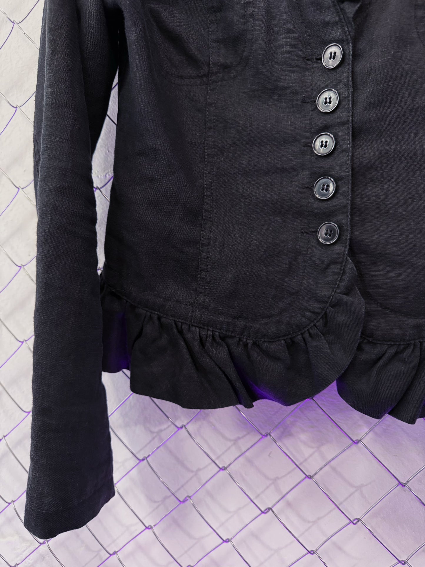 00’s Dark Coquette linen light jacket 🦇🗝️