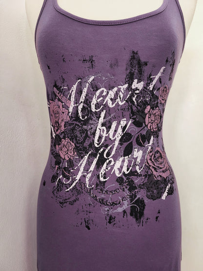 Y2K emo/scene purple print dress with lace hem detail 💜💀