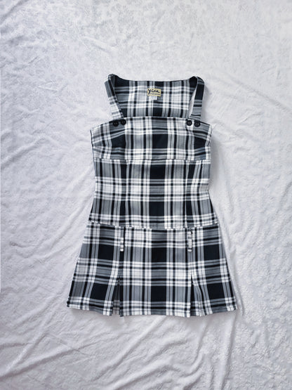 Emo Y2K checked dress 🕸🦇