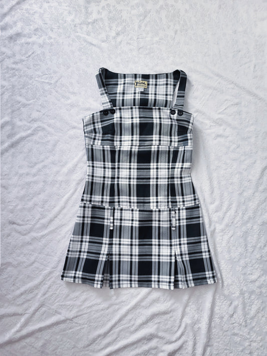 Emo Y2K checked dress 🕸🦇