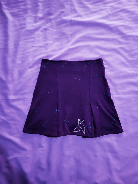 Y2K Purple Skirt with Astrology embroidered detail