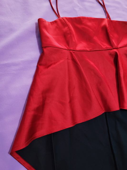Gothic Red Saten Top