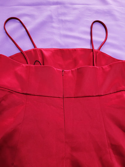 Gothic Red Saten Top